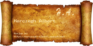 Herczegh Albert névjegykártya