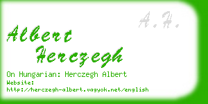 albert herczegh business card